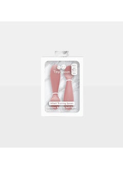 ezpz Pack Of 2 Tiny Baby Spoon 100% Silicone Baby Spoons For Baby Led Weaning + Purees 4 Months+ Blush  - Image 3