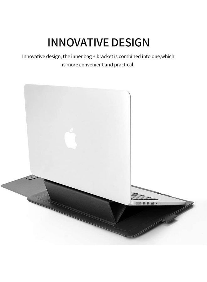 Captaintech Laptop Bag /Sleeve Case (15/15.6-Inches) Compatible With 3 in 1 (Laptop Stand,Mouse Pad) MacBook Pro Notebook Black - Image 4