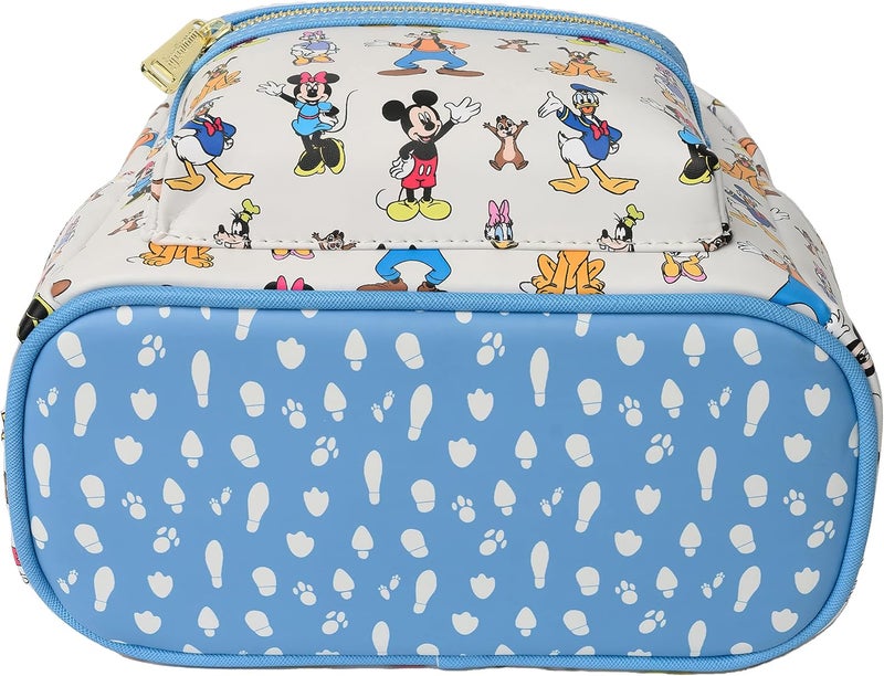 Loungefly حقيبة ظهر صغيرة للنساء من لاونج فلاي ديزني ميكي وميني ماوس باللون الأزرق - Image 3