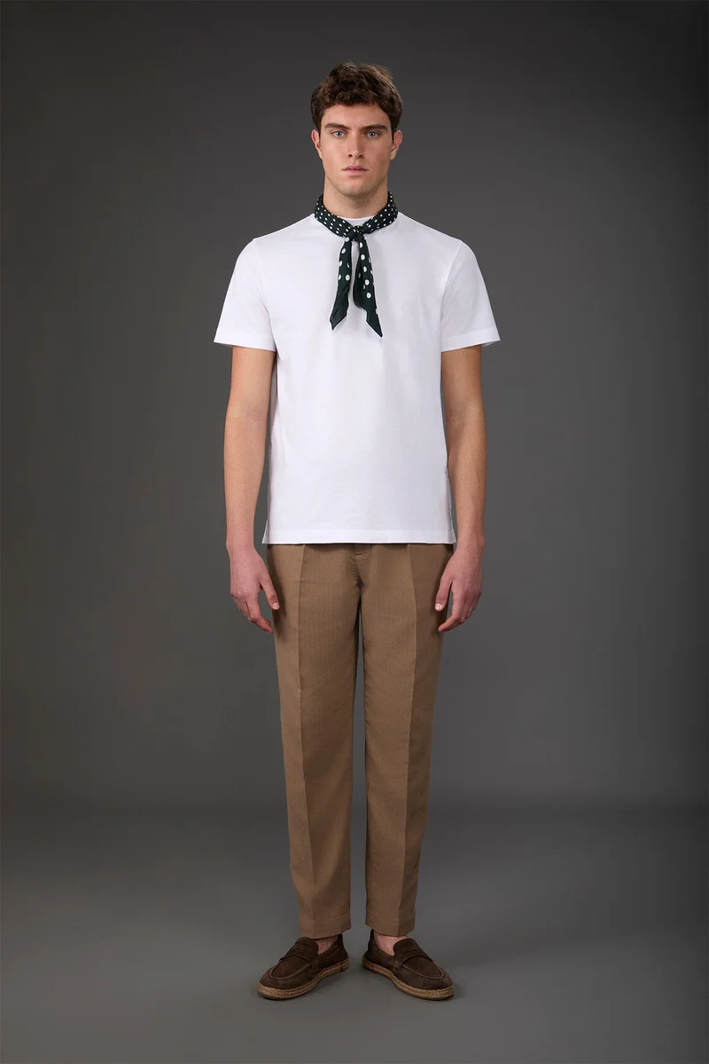 Doppelganger White Men's short-sleeved jersey T-shirt with collar 100% cotton - White for Men | Best Price UAE