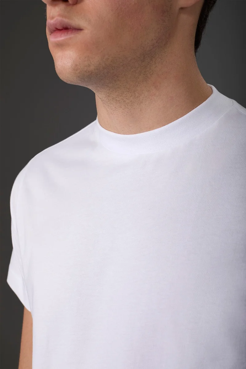 Doppelganger White Men's short-sleeved jersey T-shirt with collar 100% cotton - White for Men | Best Price UAE