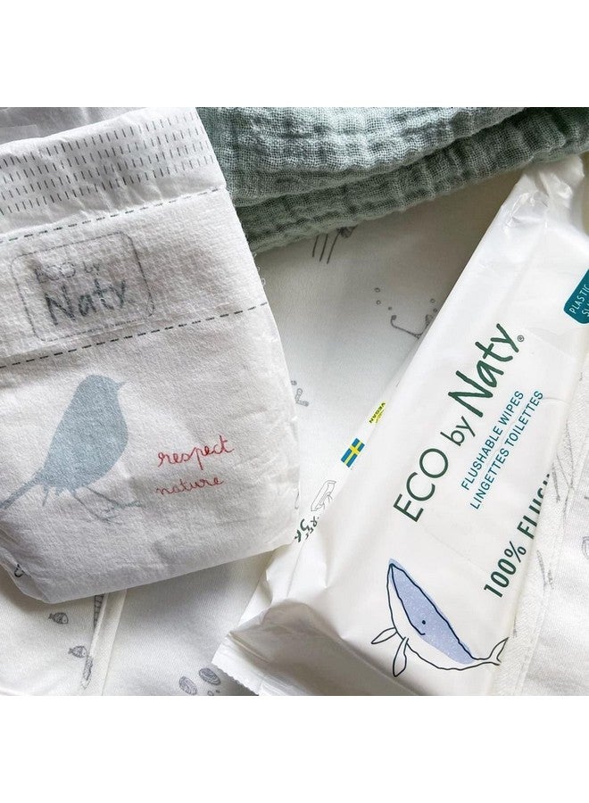 ECO by Naty Flushable Baby Wipes Compostable And Plantbased Wipes Chemicalfree And Hypoallergenic Baby Wipes Safe For Baby Sensitive Skin 42 Wipes Per Pack (12 Pk) - Image 4