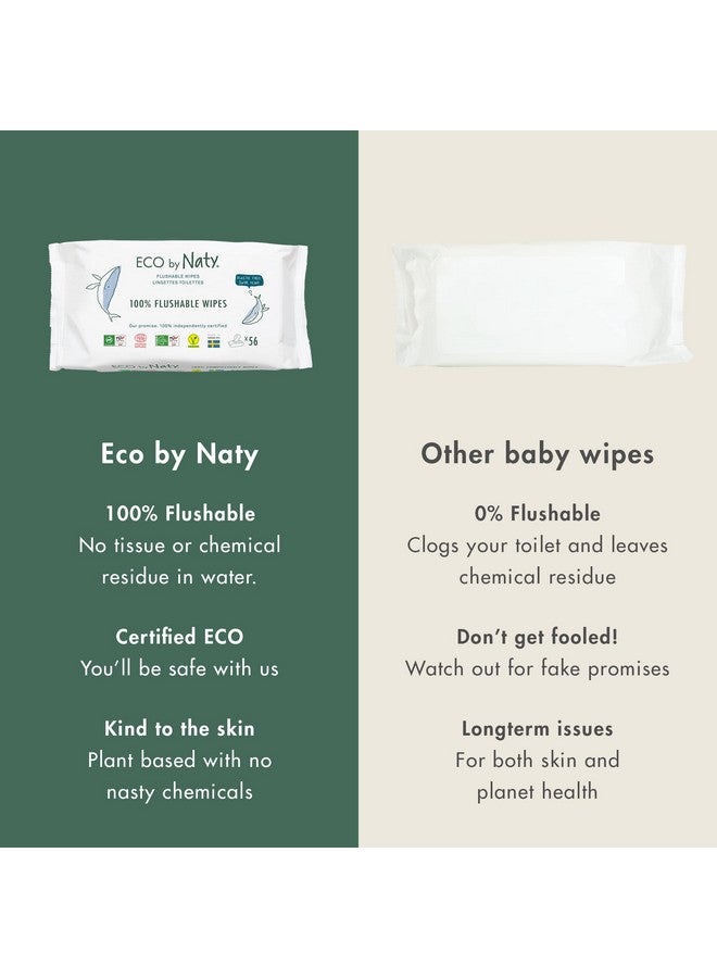 ECO by Naty Flushable Baby Wipes Compostable And Plantbased Wipes Chemicalfree And Hypoallergenic Baby Wipes Safe For Baby Sensitive Skin 42 Wipes Per Pack (12 Pk) - Image 5