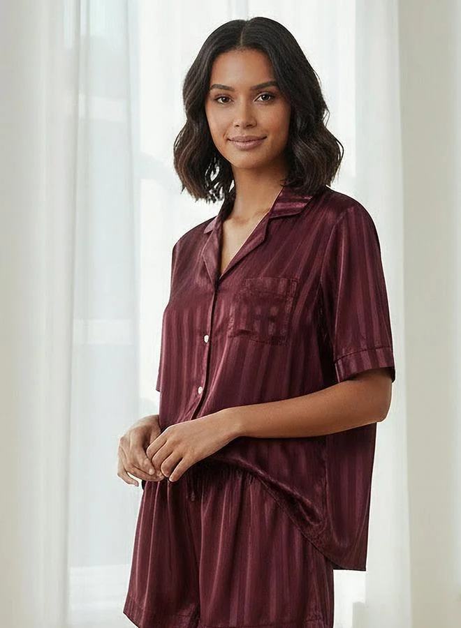 أدريا Aadaraya Shorts Set Button-Down Shirt & Shorts