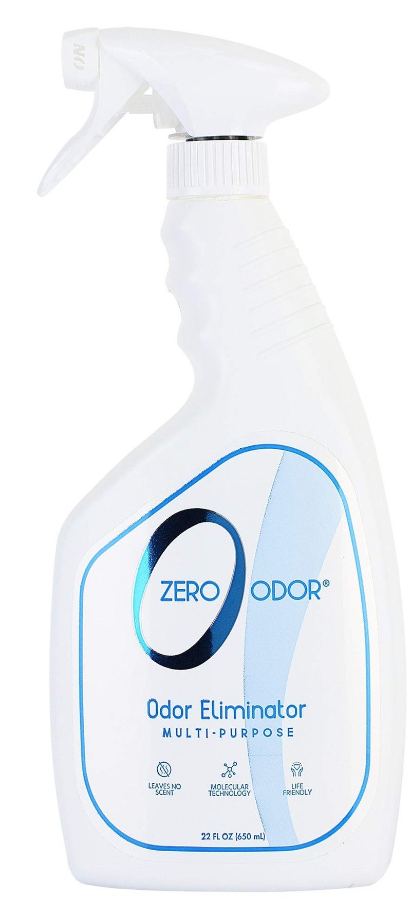 Zero Odor Multi-Purpose Odor Eliminator - Air & Surface Odor – Patented Technology Best for Bathroom, Kitchen, Fabrics, Closet- Smell Great Again, 22oz (Over 500 Sprays) - Image 1