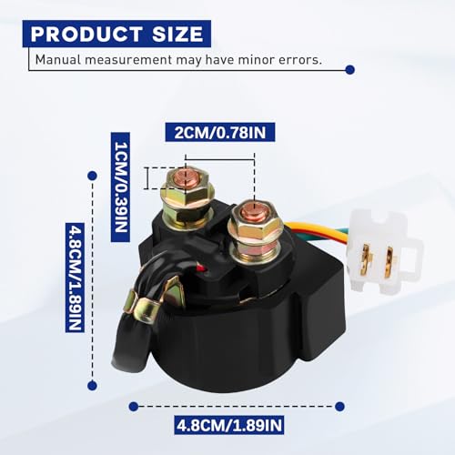 Yerbay Starter Solenoid Relay for Honda TRX300 Fourtrax 300 1988 1989 1990-2000 TRX200 Fourtrax 200 1984 TRX250 FOURTRAX 250 1985-1987 TRX250 Sportrax 2003-2008 TRX400 Sportrax 2001-2014 TRX125 FOURTRAX - Image 2