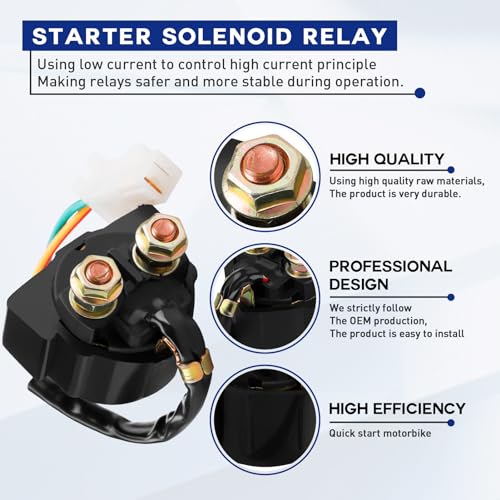 Yerbay Starter Solenoid Relay for Honda TRX300 Fourtrax 300 1988 1989 1990-2000 TRX200 Fourtrax 200 1984 TRX250 FOURTRAX 250 1985-1987 TRX250 Sportrax 2003-2008 TRX400 Sportrax 2001-2014 TRX125 FOURTRAX - Image 3