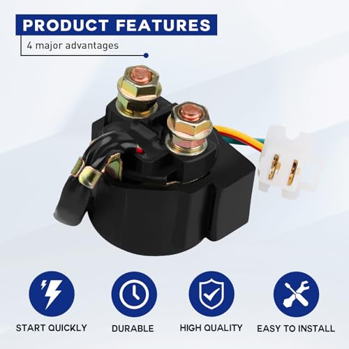 Yerbay Starter Solenoid Relay for Honda TRX300 Fourtrax 300 1988 1989 1990-2000 TRX200 Fourtrax 200 1984 TRX250 FOURTRAX 250 1985-1987 TRX250 Sportrax 2003-2008 TRX400 Sportrax 2001-2014 TRX125 FOURTRAX - Image 4