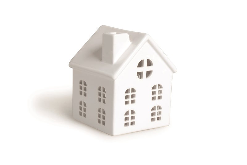 Excelsa Lantern House Ceramic White 105x105x14 cm
