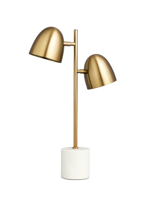 Modern Gold Twin-Dome Table Lamp