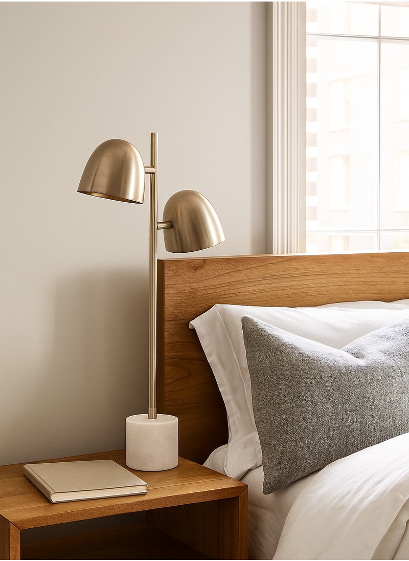 Modern Gold Twin-Dome Table Lamp