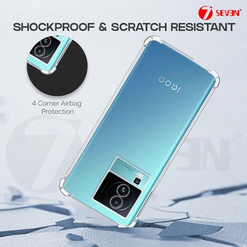 7-Seven 7SEVEN® Back Cover for IQOO Neo 7 5G Transparent Mobile Back Case Shock Proof Design Camera Edges Protection Crystal Clear Phone Case Silicon Soft TPU and Flexible Bumper Phone Cover - Image 5