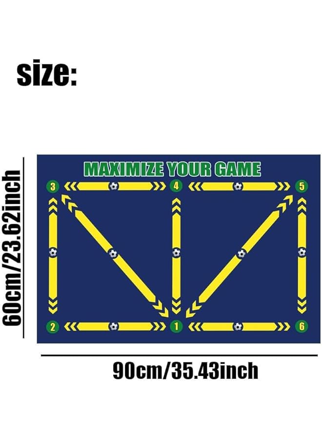 S-TOP Training Mat, 60x90cm Silent Practice Mat with Anti-Slip Base, Essential Football Training Equipment for Youth Players, for Dribbling Exercises and Goalkeeper Drills at Home or Field - Image 4