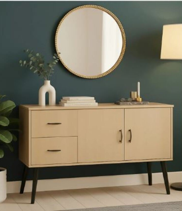 AGD Coffee Buffet Cabinet with 2 Drawers and 2 Doors, Large Storage Space, for Kitchen, Living Room, Office, Size 120*40*76.5cm - Image 5