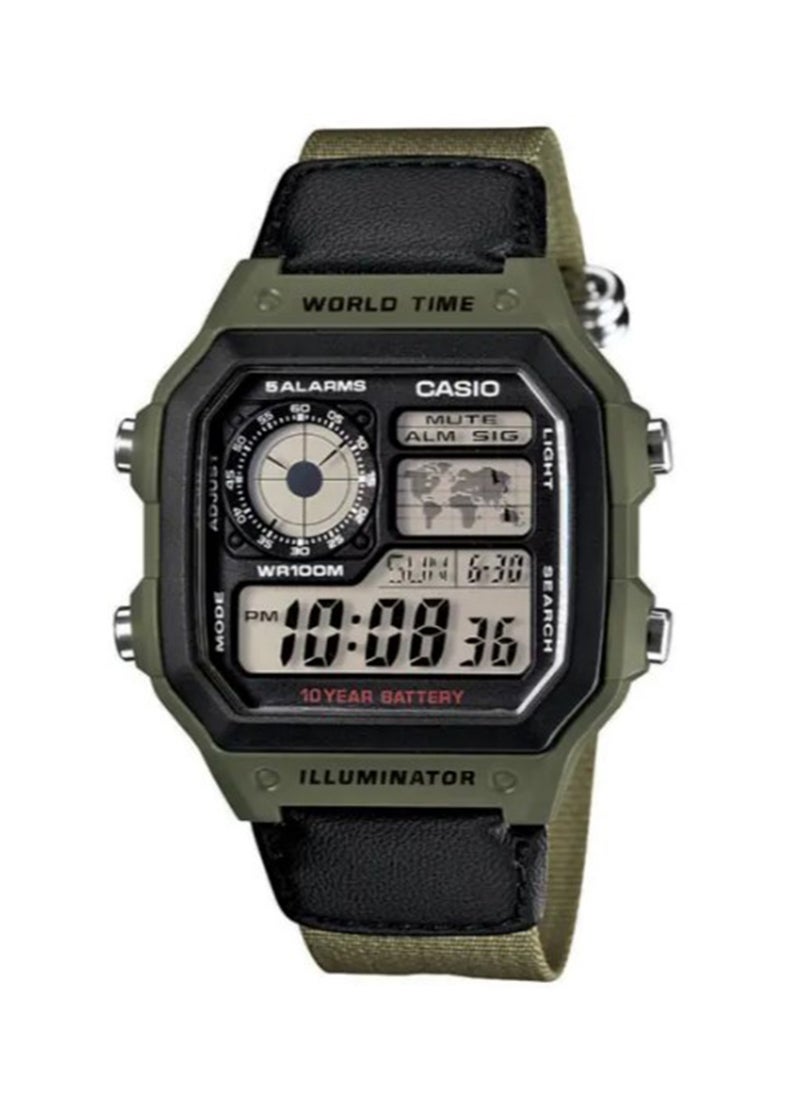ساعة يد رقمية للرجال AE-1200WHB-3BVDF