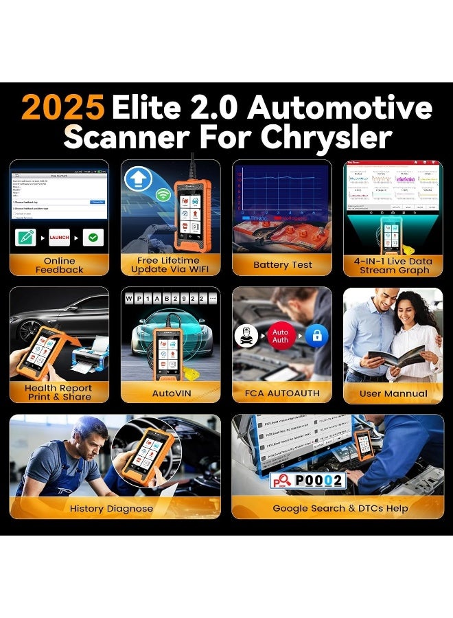 Launch ماسح ضوئي ثنائي الاتجاه كامل النظام Elite X431 NISSAN من Launch 2023 - Image 5