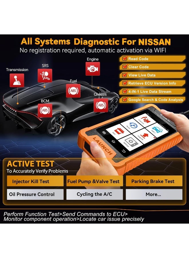 Launch ماسح ضوئي ثنائي الاتجاه كامل النظام Elite X431 NISSAN من Launch 2023 - Image 2