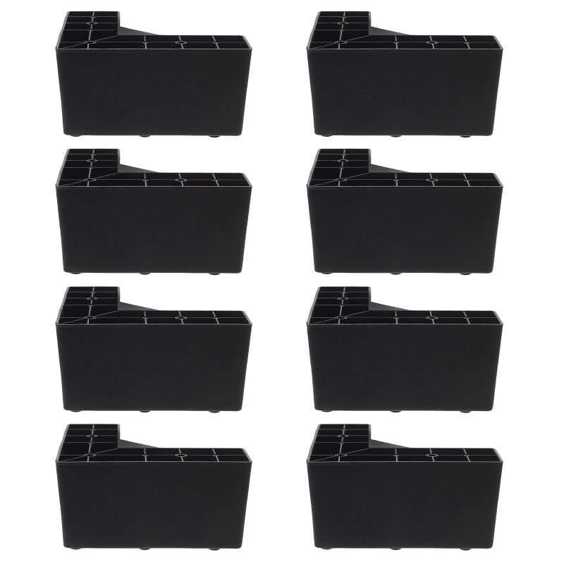 8pcs Heavy Duty Furniture Risers: L-shape Couch Legs Replacement for Sofa Bed Cabinet - Elevate Furniture Height by 3 Inches - for Dorms Offices and Homes - Image 4