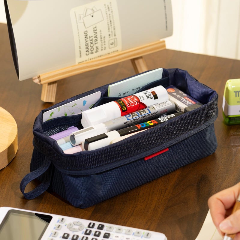 CICIMELON Pencil Case Large Capacity Pencil Pouch Pen Bag for School Teen Girl Boy Men Women (Navy) - Image 2