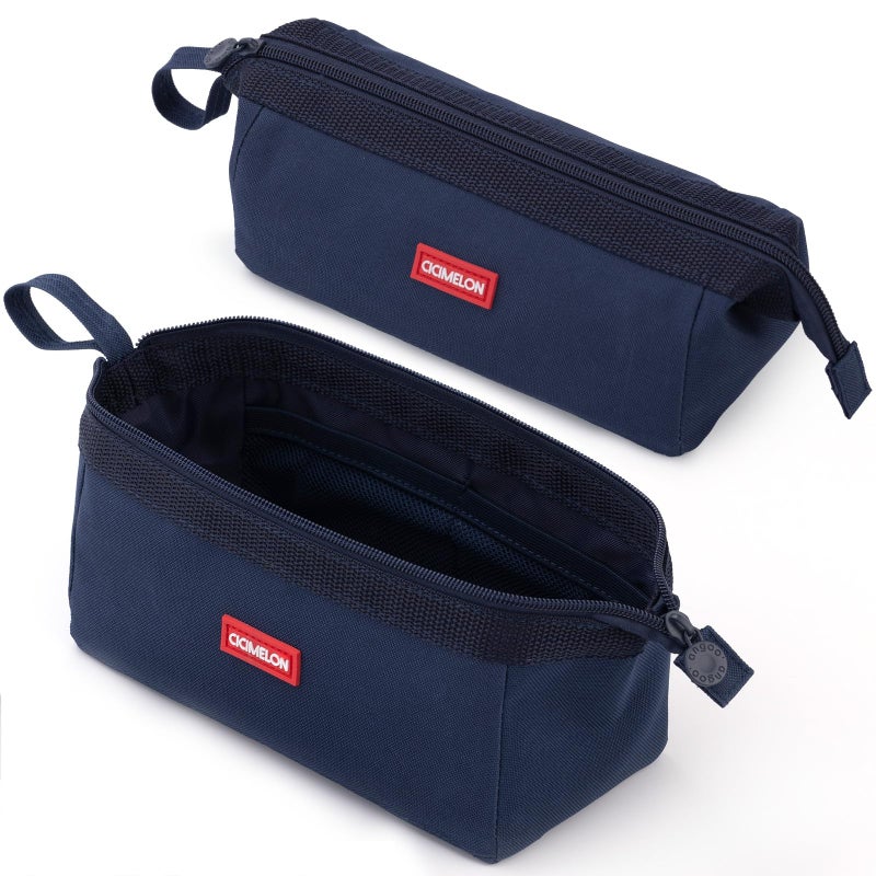 CICIMELON Pencil Case Large Capacity Pencil Pouch Pen Bag for School Teen Girl Boy Men Women (Navy) - Image 1