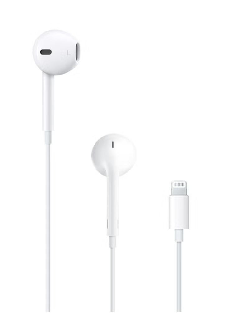 Generic - Earphone With Lightning Connector ,Classic In-ear Earphones Wired Control Headphones for Apple iPhone White - Image 1