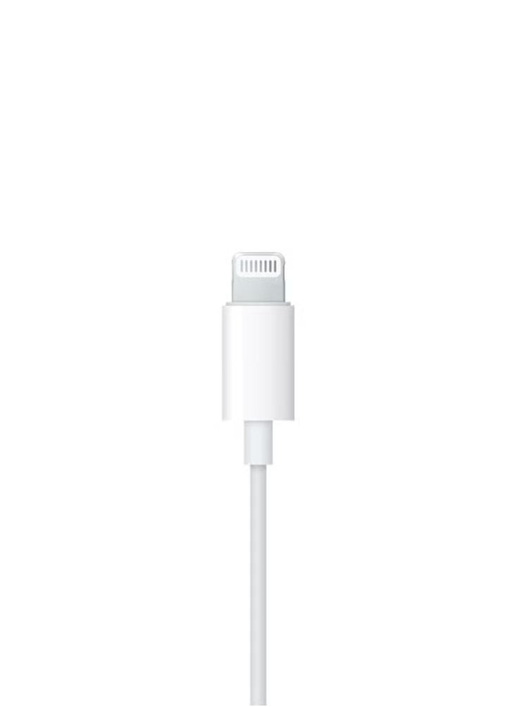 Generic - Earphone With Lightning Connector ,Classic In-ear Earphones Wired Control Headphones for Apple iPhone White - Image 1