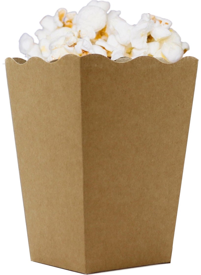 Repro Design Kraft Natural Color Corn Popcorn Box 8 Pieces  - Image 1