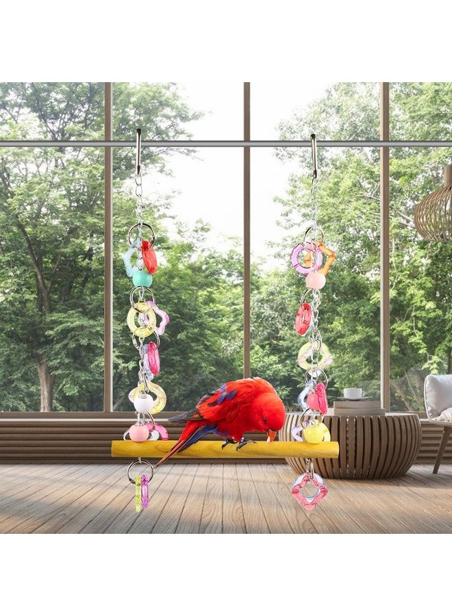 فركولور لعبة أرجوحة ببغاء FRCOLOR، ألعاب ماكاو، ألعاب ببغاء، ألعاب طيور معلقة، حامل ببغاء، لعبة أرجوحة للطيور الأليفة، ألعاب مضغ، حامل أرجوحة للطيور الأليفة، قفص طيور خشبي - Image 3