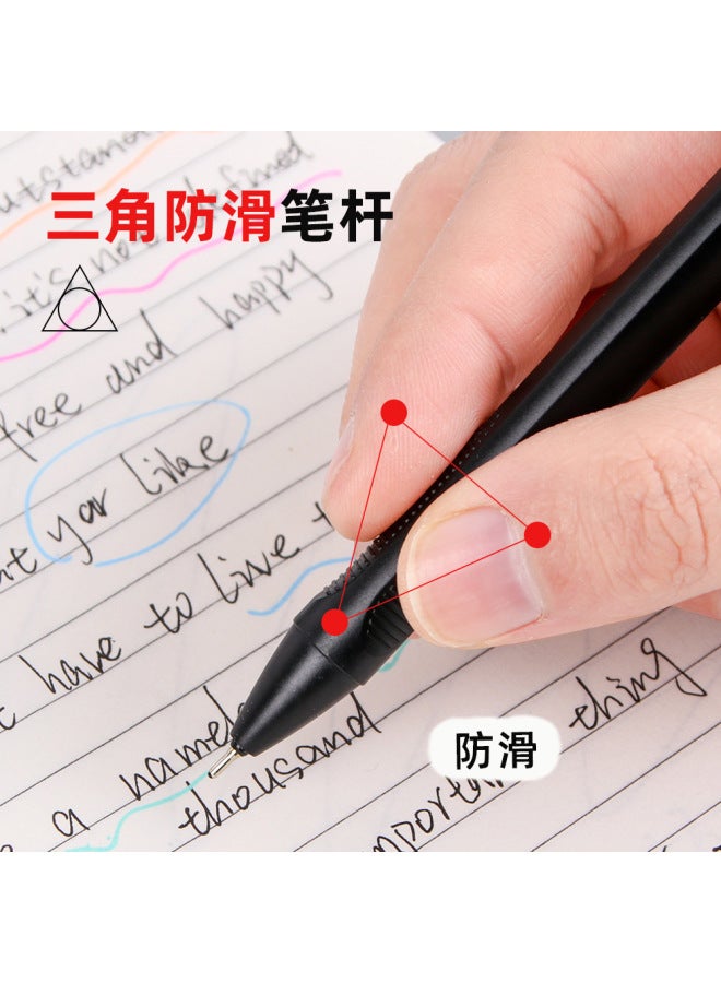 HELPS Creative Smooth Medium Oil Pen Black Blue Red 0.7mm Press Gel Pen Office Student Half Needle Ball Point Pen - Image 3