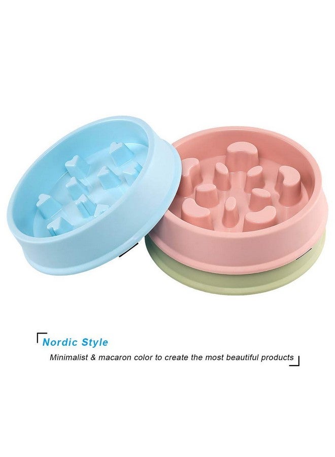 Slow Feeder Dog Bowl Fun Feeder No Chocking Slow Feeder Bloat Stop Dog Cat Food Water Bowl With Funny Pattern, Blue - Image 5
