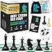 Chess Geeks Best Chess Set Ever 4X Quadruple Weighted Tournament Chess Game 44 King Large Staunton Modern Pieces 20x20 Big Reversible Foldable Silicone Mat Professional Chess Board Set for Adults Kids - Image 3