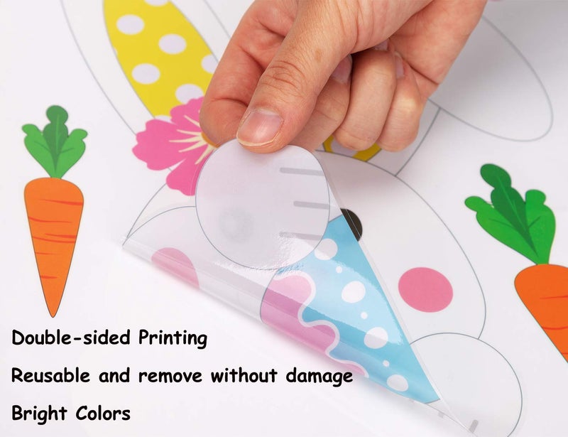 jollylife 361PCS Easter Bunny Window Cling Decorations - Egg Hunt Games Decals Home Party Ornaments - Image 5