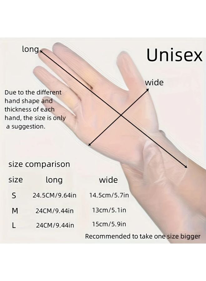 100pcs M Size Disposable TPE Gloves Soft Elastic Durable For Household Cleaning Pet Bathing - Image 4