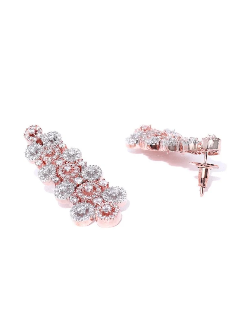 برياسي Rose Plated Studded Jewellery Set