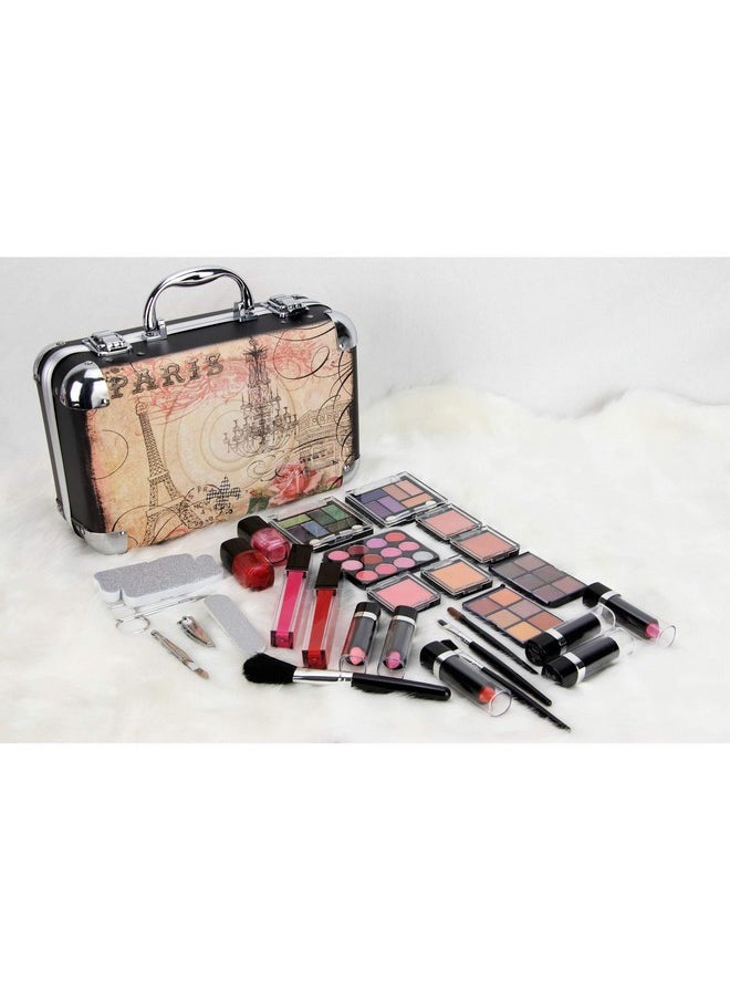 Ver Beauty 61Pcs Makeup Gift Set With Extendable Trays And Mirror Vmk1506 Paris Theme 1 Count  - Image 5