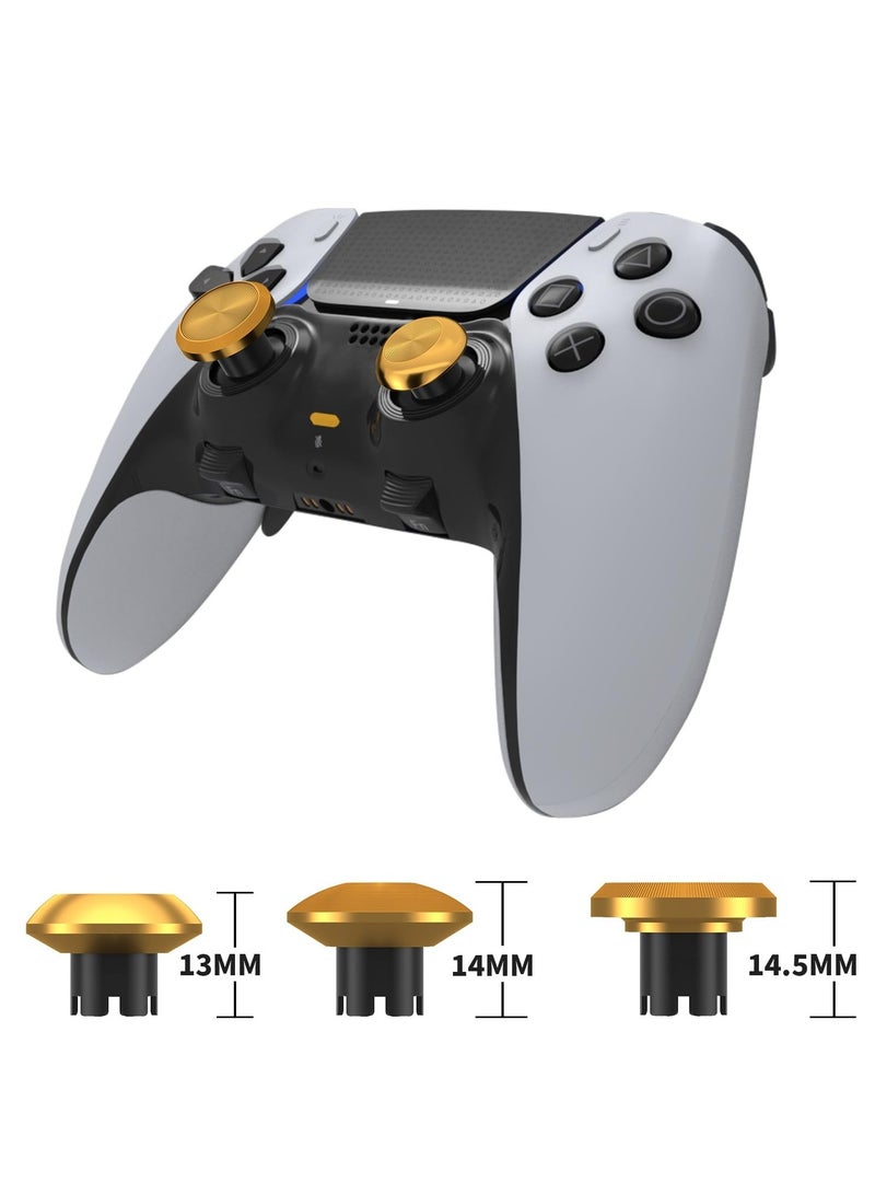SOLARAE Metal Thumbsticks for PS5 Edge Controller, 4 Back Paddles Triggers Buttons Replacement for PS5 Dualsense Controller, 14 in 1 Accessories Parts for PS5 Edge Controller Analog Joystick, Gold - Image 4