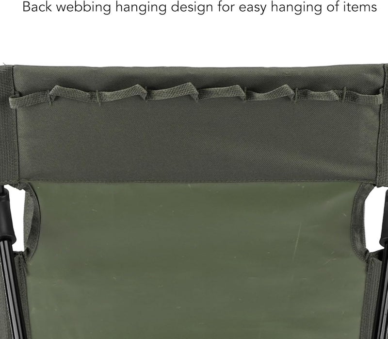 fannay Beach Lounger Chair, 600D Oxford Cloth Folding Beach Lounge Chair Compact Shoulder Strap with Back Support for Outdoor Activities (OD Green) - Image 4