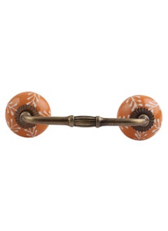 Indian-Shelf IndianShelf 1 Pack Ceramic Mustard Cabinet Pulls T Bar Vintage Kitchen Drawer Handles Door Dresser Handles Antique Hardware 4 Hole to Hole BH63 CK1315 