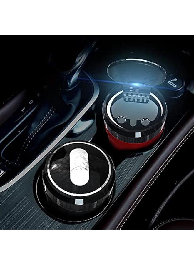 Portable Car Ashtray with Blue LED Light and Detachable Mini Trash Can for Car Home Office Travel - Image 4