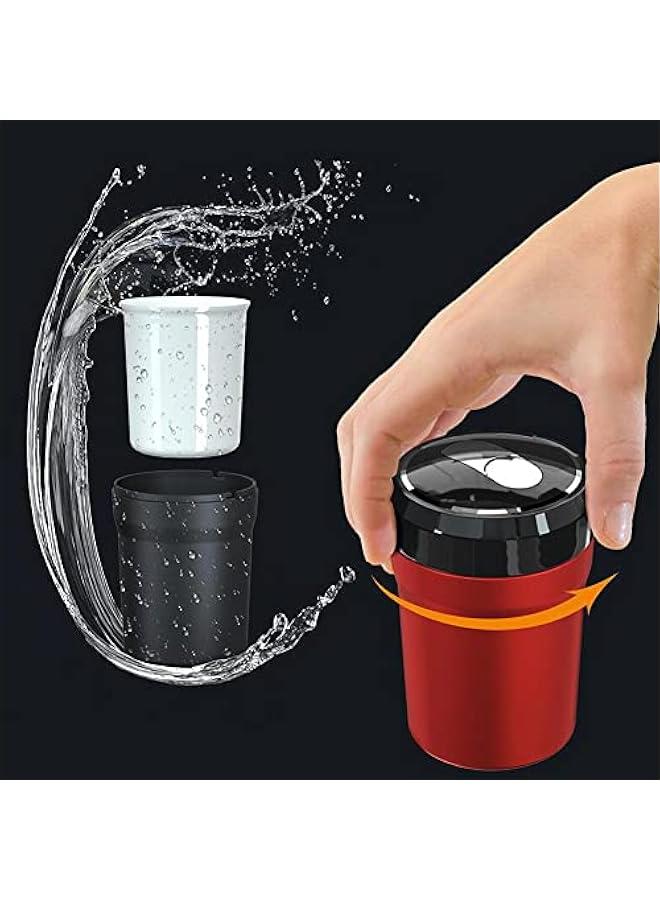 Portable Car Ashtray with Blue LED Light and Detachable Mini Trash Can for Car Home Office Travel - Image 5