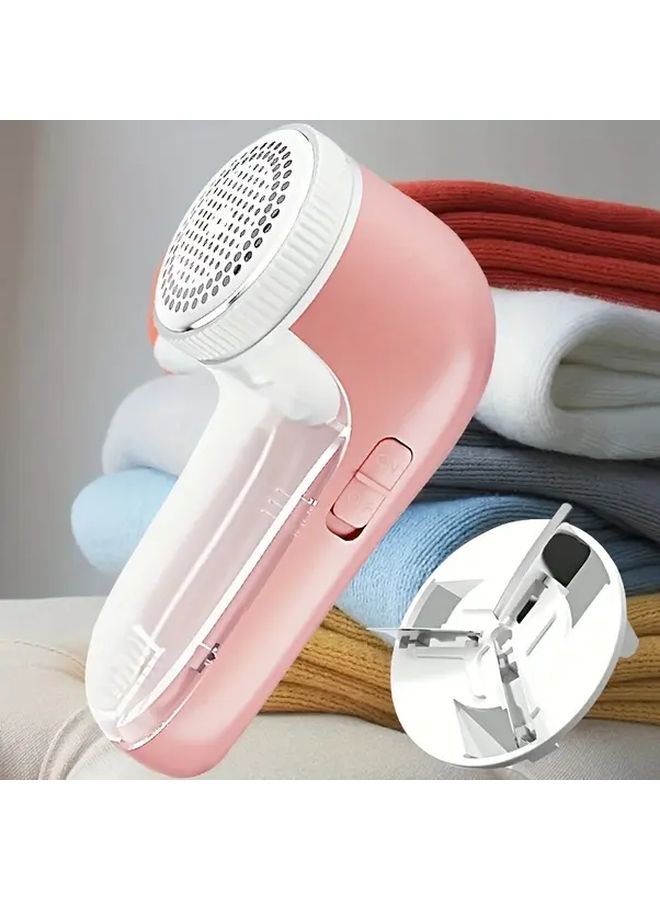 Pink USB Powered Lint Remover for Clothes Efficiently Removes Fuzz and Pet Hair - Image 1