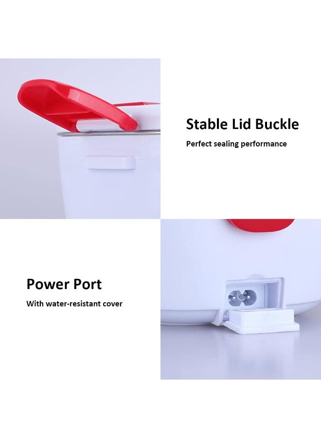 Leeofty Multifunctional Portable Electric Heating Lunch Box Food Heater Food Warmer with Removable Stainless Steel Container for Home Office(EU-Plug) - Image 4