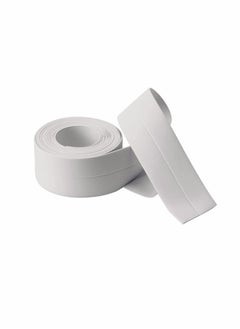 KASTWAVE Waterproof & Adhesive Caulk Strip Flexible Self Adhesive Tape for Kitchen Bathroom Bathtub Toilet Wall Floor Self Adhesive Caulk Strip Tile Sealer Moisture Mold Protector White 1PCS  - Image 2