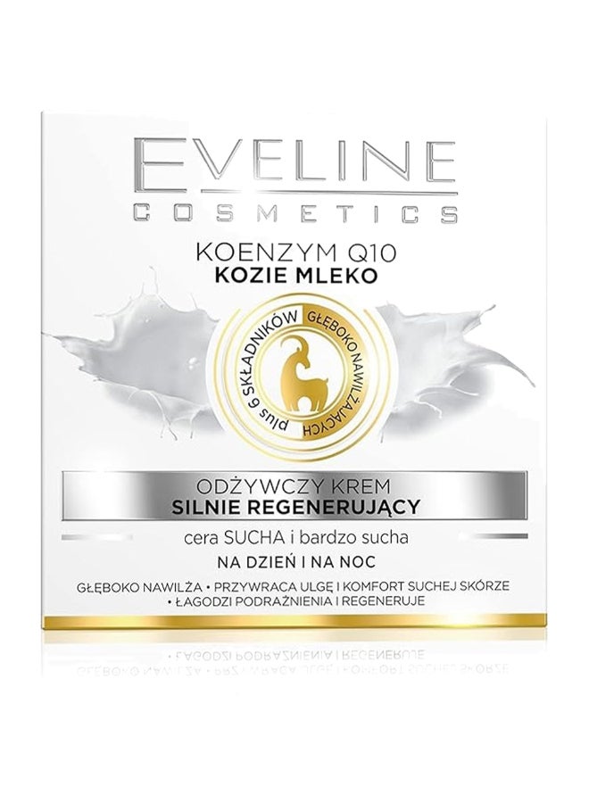 Eveline Cosmetics Intensely Regenerating And Nourishing Day And Night Cream, Infused With Goat Milk And Coenzyme Q10 50ml - Image 1