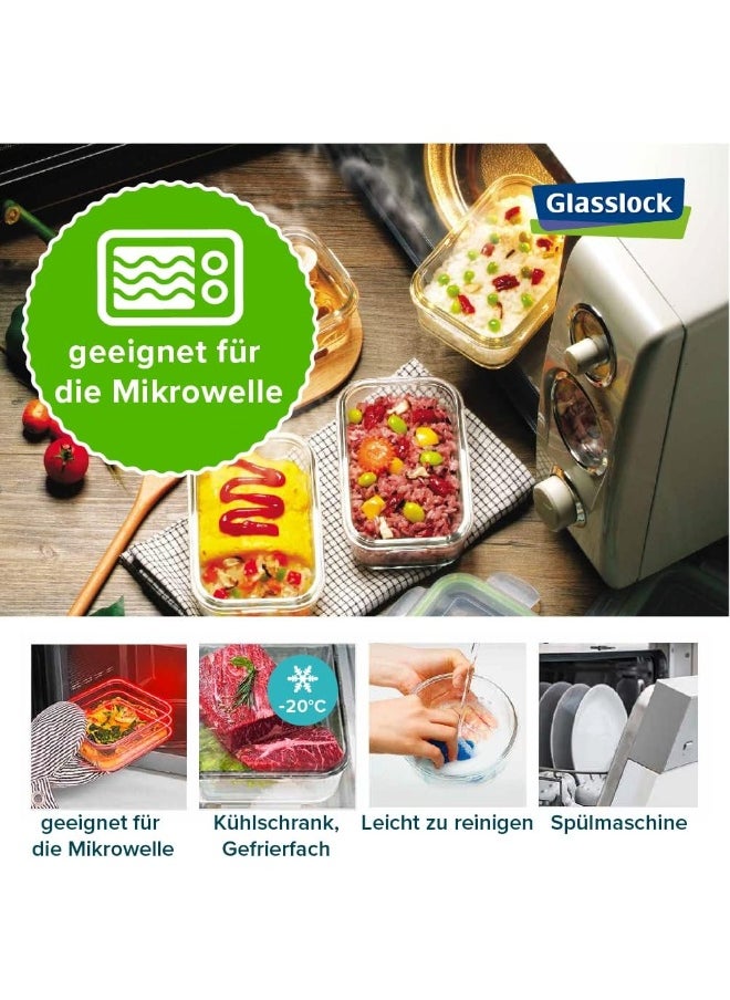 Glasslock Glasslock Rp522 Square Oven Safe Food Glass Containers, 900-Ml  - Image 5