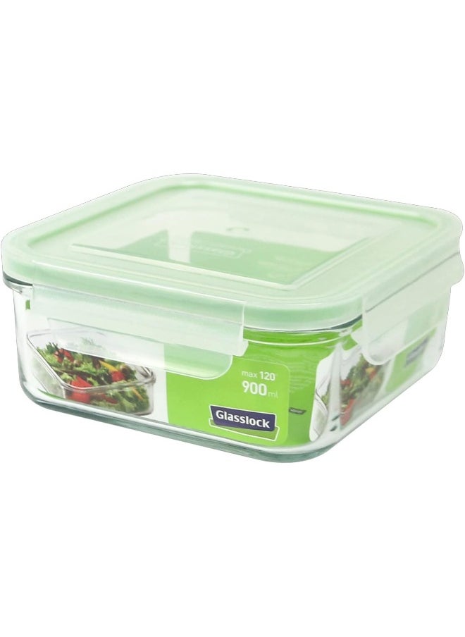 Glasslock - Glasslock Rp522 Square Oven Safe Food Glass Containers, 900-Ml - Image 1