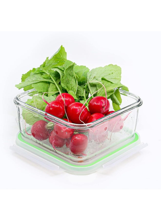 Glasslock Glasslock Rp522 Square Oven Safe Food Glass Containers, 900-Ml  - Image 3