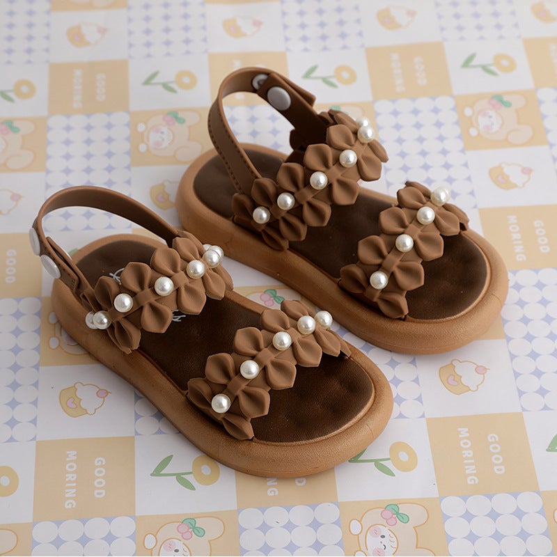 Children'S Sandals 0-3 Years Old Non-Slip Soft Sole Outer Wear Baotou Sandals Toddler Shoes Room - Image 1