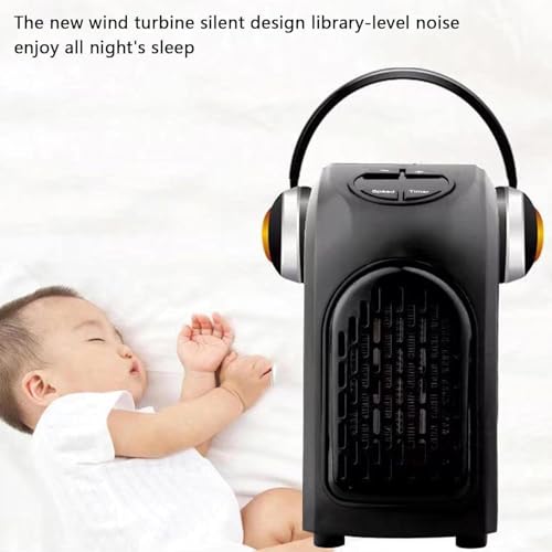 MOROVIK Wall-Mounted Electric Convector Heater – Silent Infrared Fan Stove for Bathroom, Bedroom & Greenhouse | Energy-Saving Small Indoor Room Heater 220V (MULTI) (BLACK) - Image 3