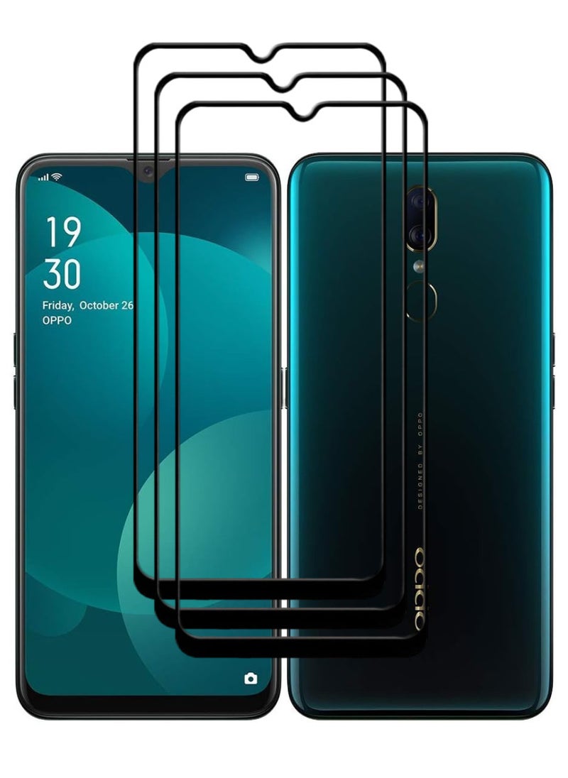 ACLIX 3 Pieces Antistatic ESD Dustproof Premium Quality High Definition Tempered Glass Screen Protector Designed For Oppo F11 - Image 1